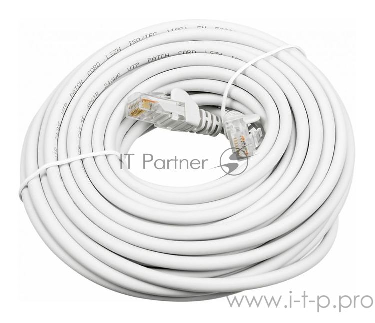 Кабель Патч-корд Lanmaster LAN-PC45/U5E-5.0-WH вилка RJ-45-вилка RJ-45 кат.5е 5м белый LSZH (уп.:1шт