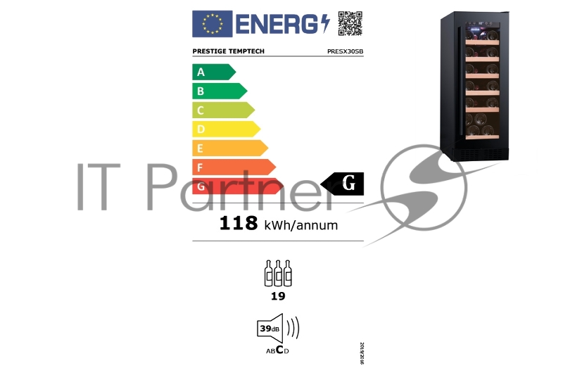 Холодильник винный Temptech PRESX30SB