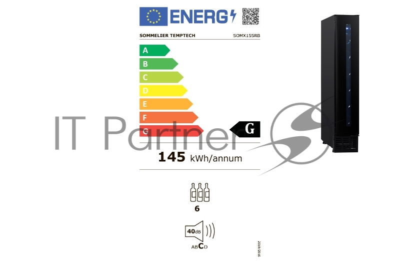 Холодильник винный Temptech SOMX15SRB