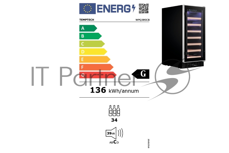 Холодильник винный Temptech WPQ38SCB