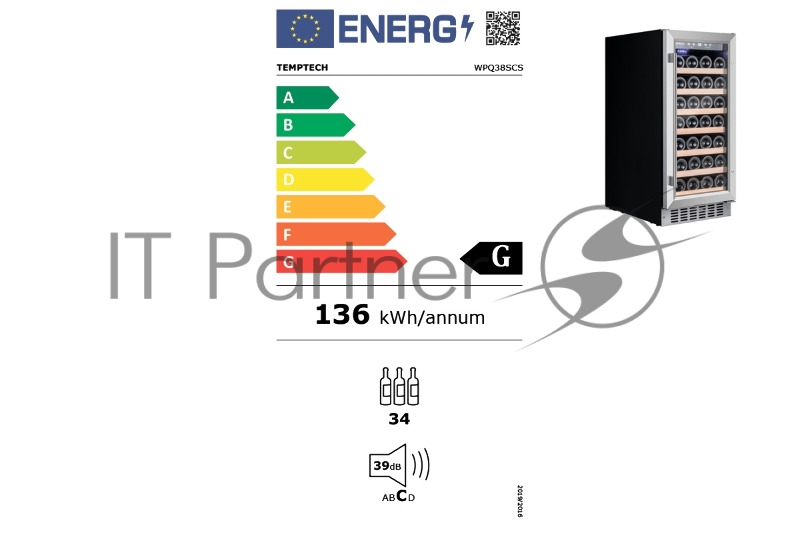 Холодильник винный Temptech WPQ38SCS