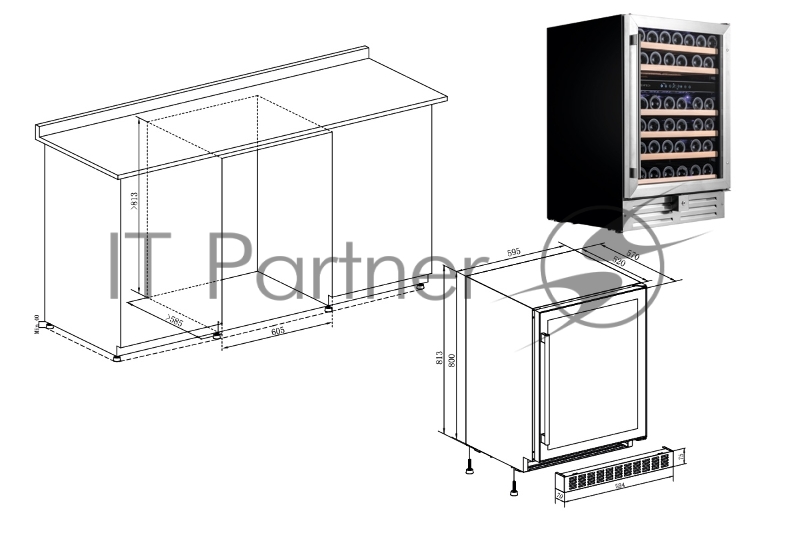 Холодильник винный Temptech WPQ60DCS