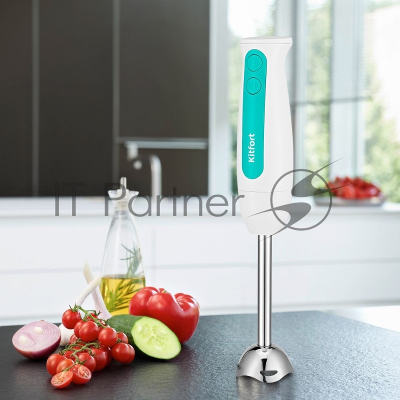 Блендер погружной Kitfort КТ-3051-3 600Вт белый/бирюзовый