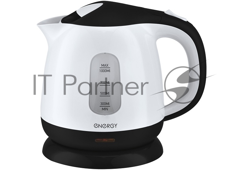 Чайник ENERGY E-275 (1 л, диск) пластик бело-черный