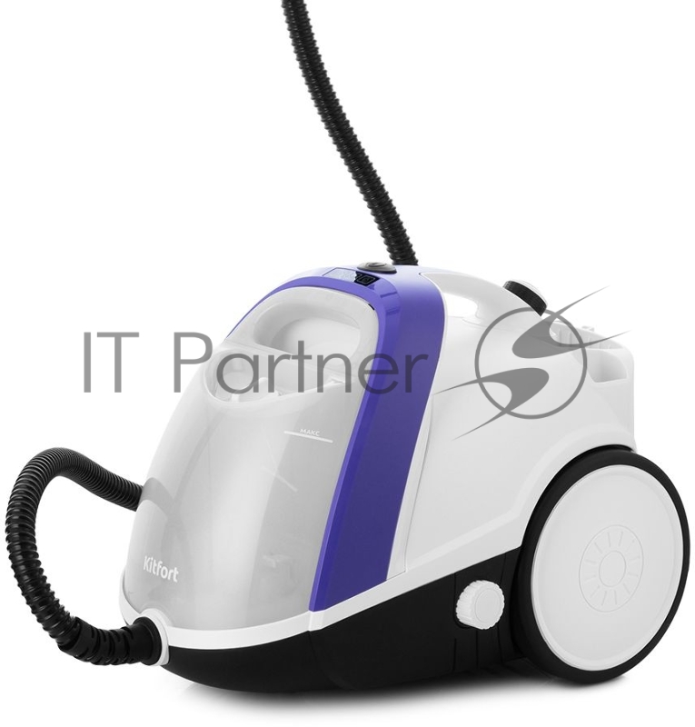 Пароочиститель напольный Kitfort КТ-986 1500Вт белый/синий