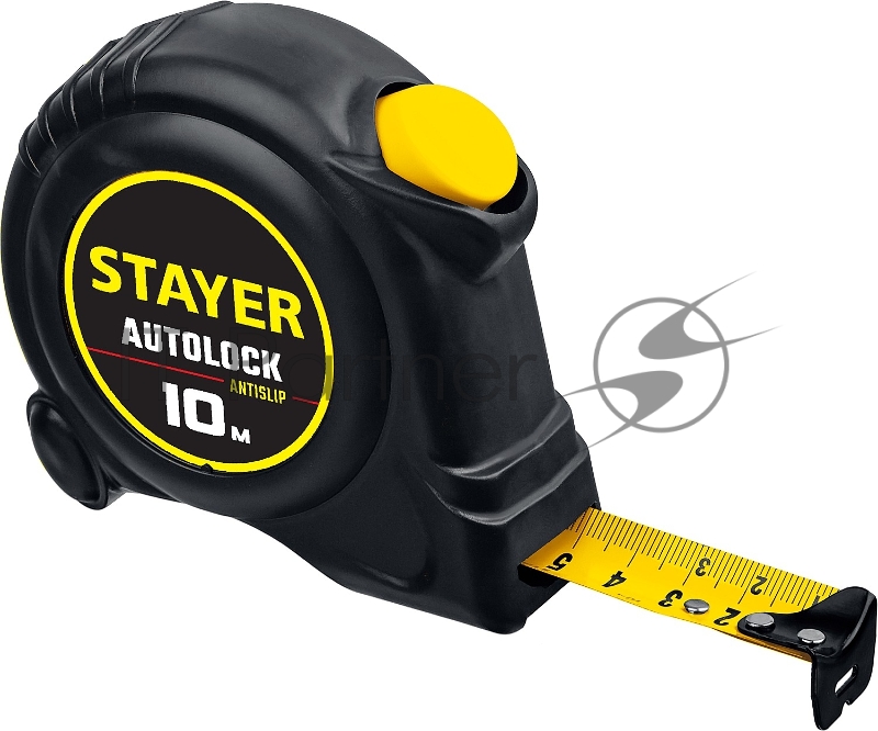 Рулетка STAYER АutoLock 10м / 25мм с автостопом