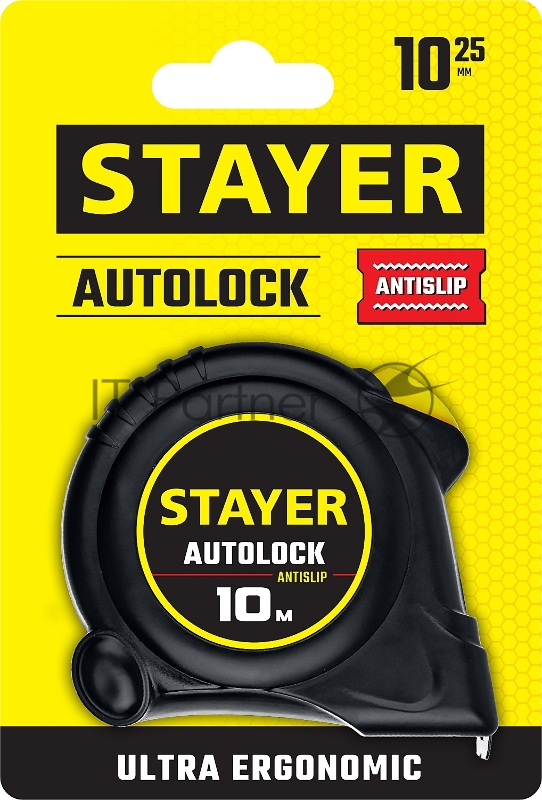 Рулетка STAYER АutoLock 10м / 25мм с автостопом