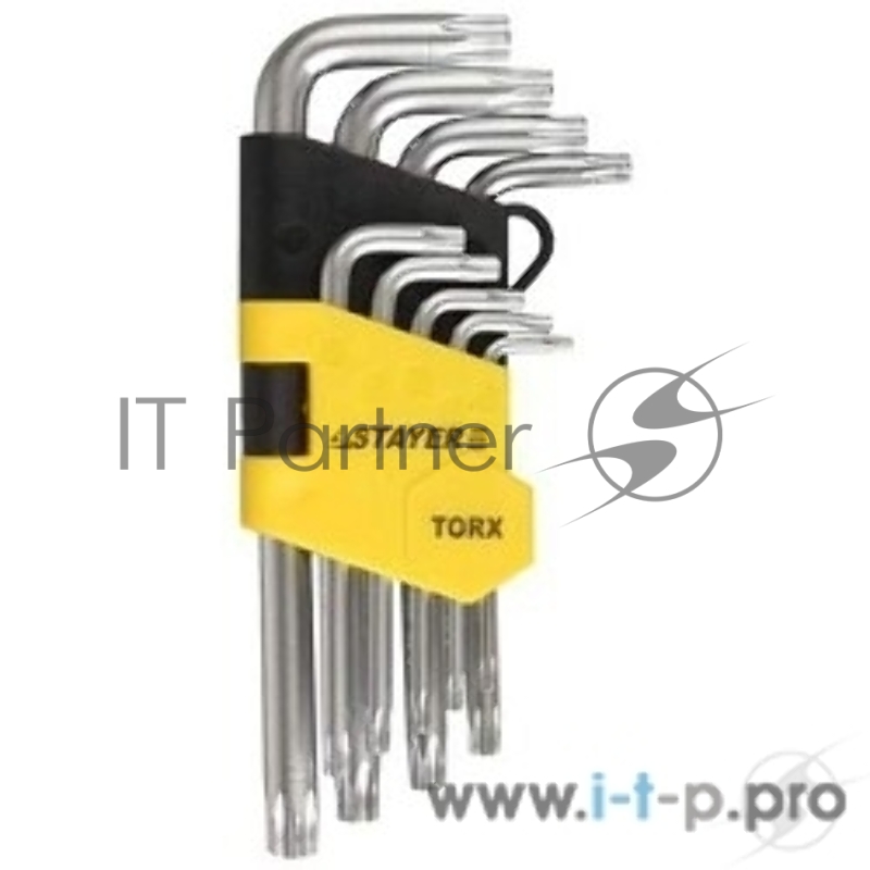 Набор STAYER (2743-H9) Ключи MASTER имбусовые короткие, Cr-V, сатинированное покрытие, пластик. держатель, Т2-Т10мм, 9 пред