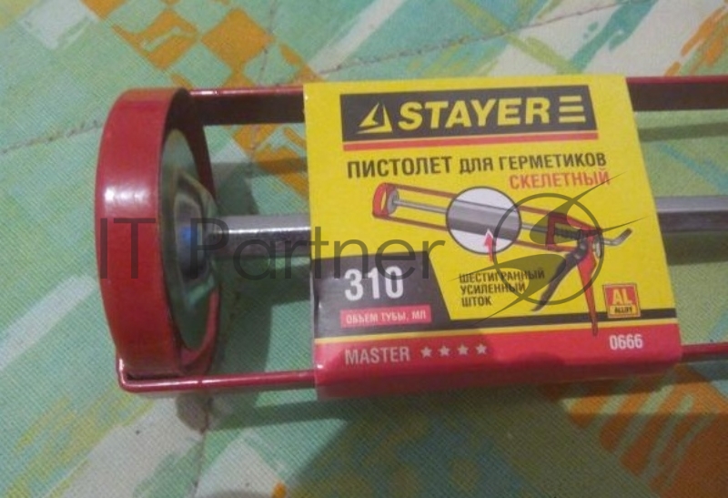 Пистолет для герметика STAYER 0666 310мл master скелетный усиленный
