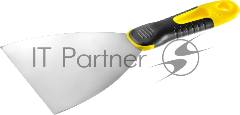 Шпатель STAYER PROFESSIONAL нержавеющее профилированное полотно, 2к ручка, 120 мм