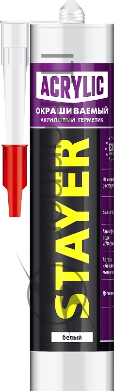 Герметик STAYER MASTER акриловый, белый, 260мл