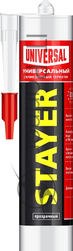 Герметик STAYER MASTER универсальный, силиконовый, прозрачный, 260мл