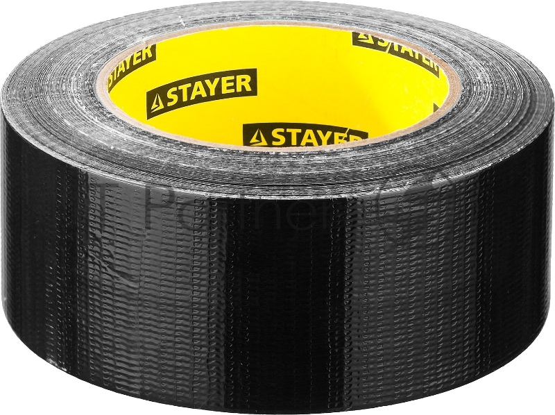 Армированная лента, STAYER Professional 12086-50-50, универсальная, влагостойкая, 48мм х 45м, черная