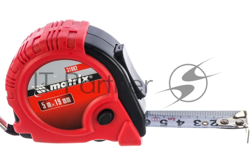 Рулетка MATRIX Rubber, 5 м х 19 мм, обрезиненный корпус// 31002