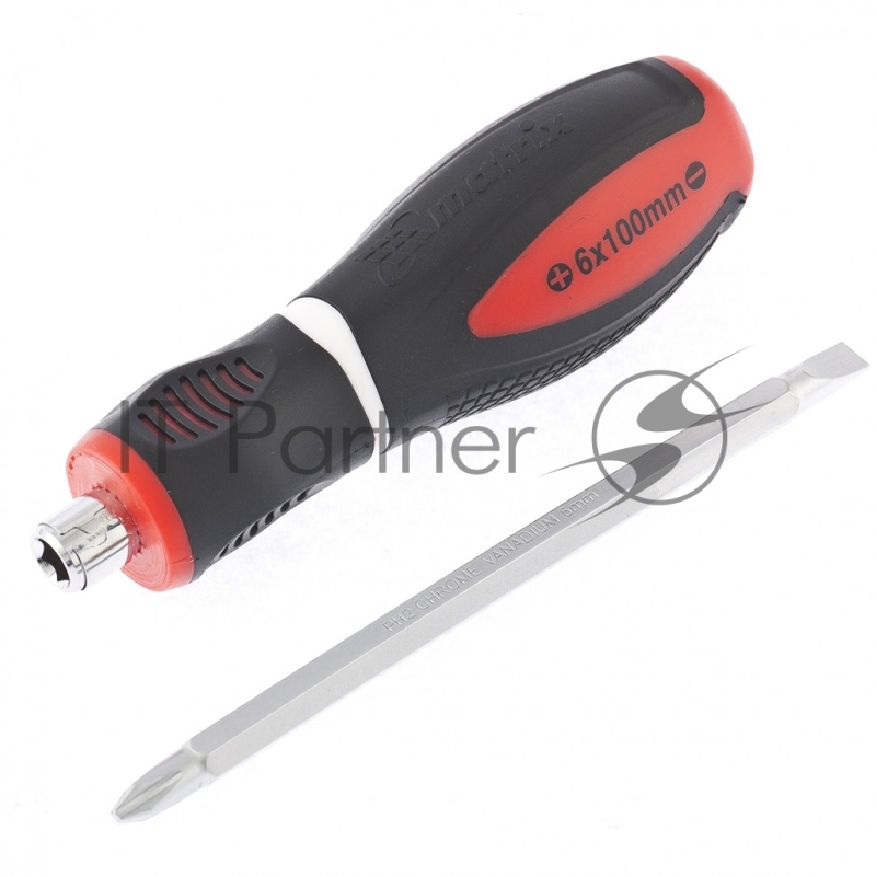 Отвертка комбинированная MATRIX, SL6,0 / Ph2, CrV, двухкомп. рукоятка// MASTER 11580