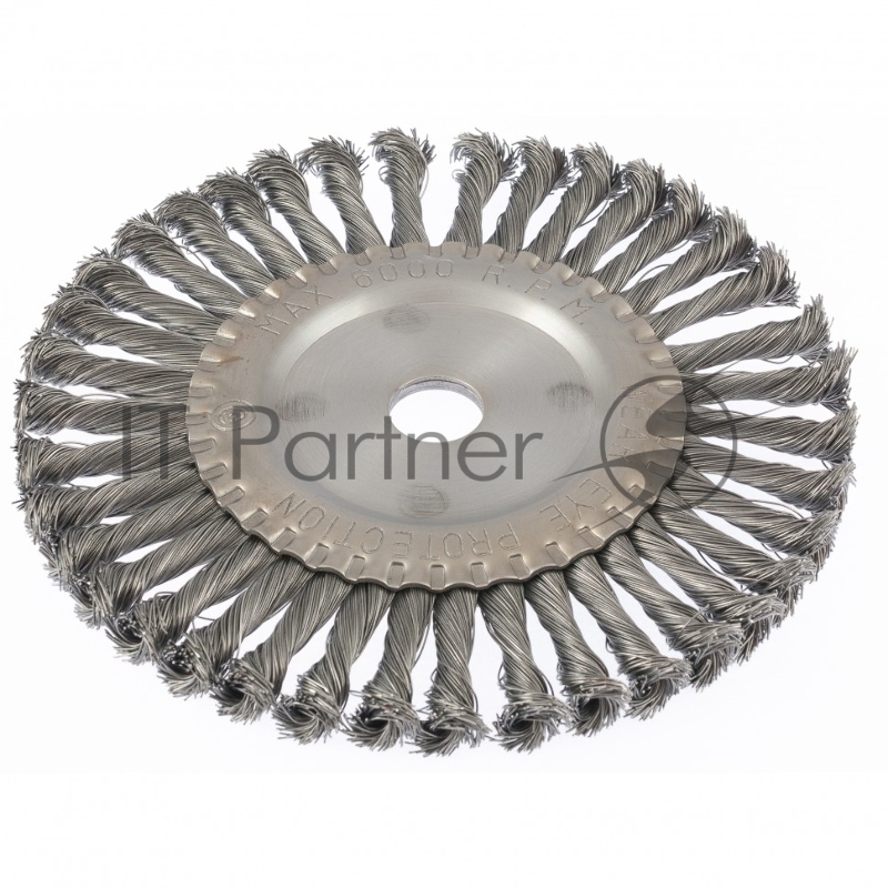 Щетка MATRIX для УШМ 200 мм, посадка 22,2 мм, плоская, крученая металлическая проволока// 74638