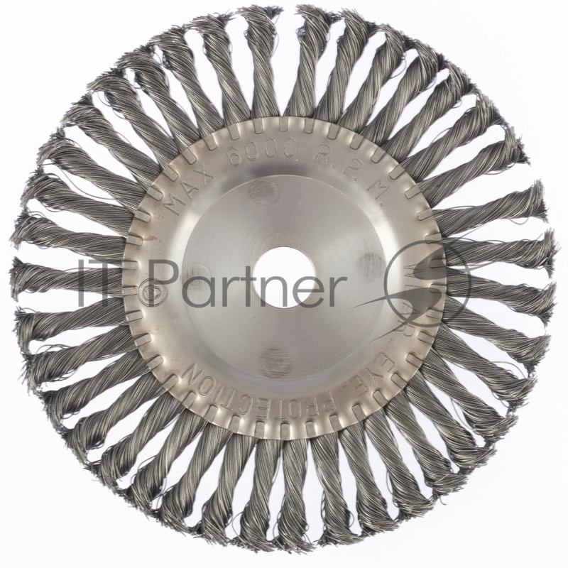 Щетка MATRIX для УШМ 200 мм, посадка 22,2 мм, плоская, крученая металлическая проволока// 74638