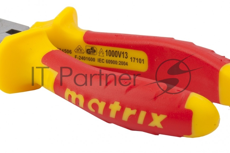 Длинногубцы MATRIX прямые Insulated, 160мм, двухкомпонентные рукоятки// PROFESSIONAL 17101