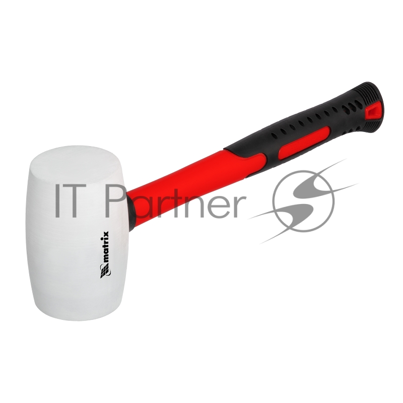 Киянка MATRIX резиновая, 450 г, белая резина, фибергласовая рукоятка// 11196