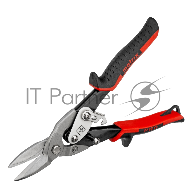 Ножницы Matrix по металлу, 250 мм, прямой рез,сталь CRMO,двухкомпонентные рукоятки, PRO 78322