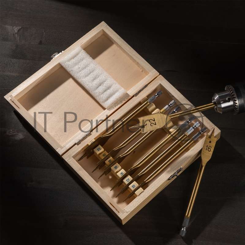 Набор сверл MATRIX перовых по дереву, 10-12-14-16-18-20-22-25 мм 8 шт дерев, 70441