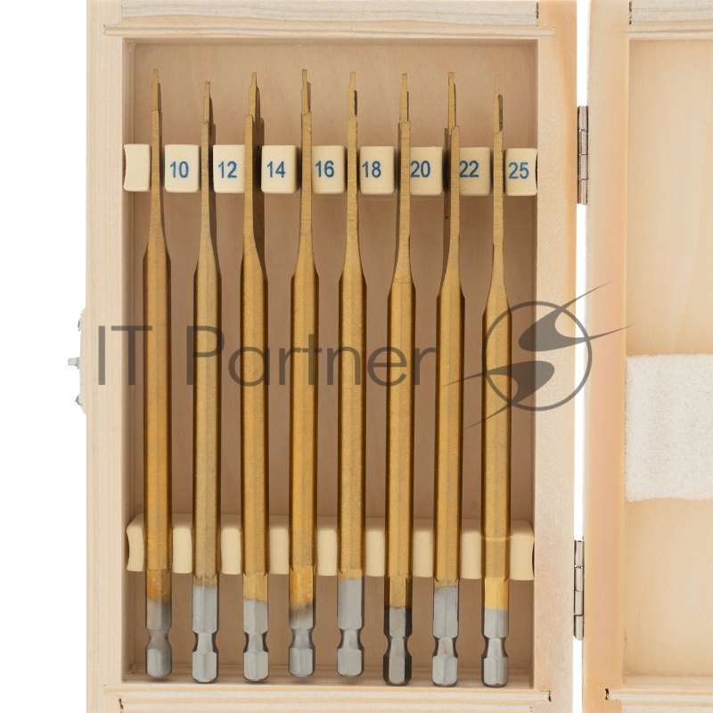 Набор сверл MATRIX перовых по дереву, 10-12-14-16-18-20-22-25 мм 8 шт дерев, 70441