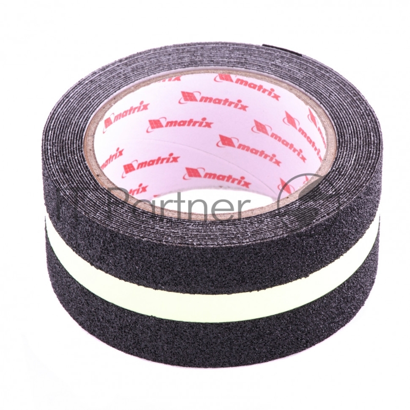 Лента клейкая MATRIX противоскользящая, c фотолюминисцентной полосой 88719