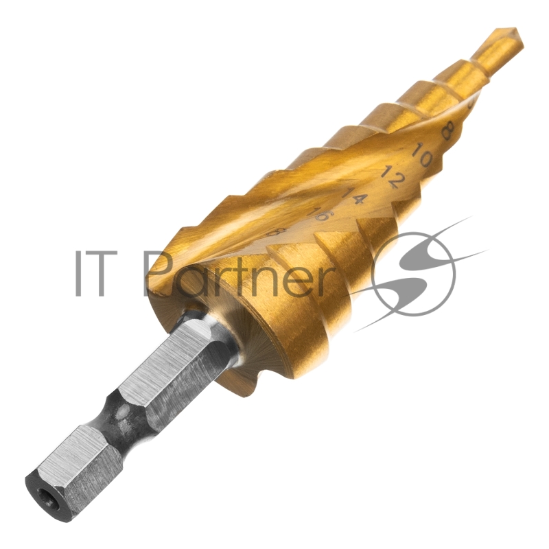 Сверло MATRIX ступенчатое, 4-6-8-10-12-14-16-18-20 мм HSS, спиральный проф 72356