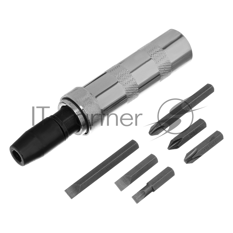 Отвертка ударно-поворотная MATRIX 1/2, набор бит, 6 шт., в пласт. боксе// 11575