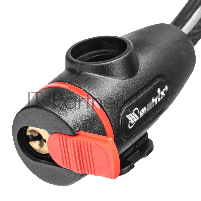 Замок тросовый MATRIX универсальный с держателем, 12 * 1200 мм//MATRIX 91817