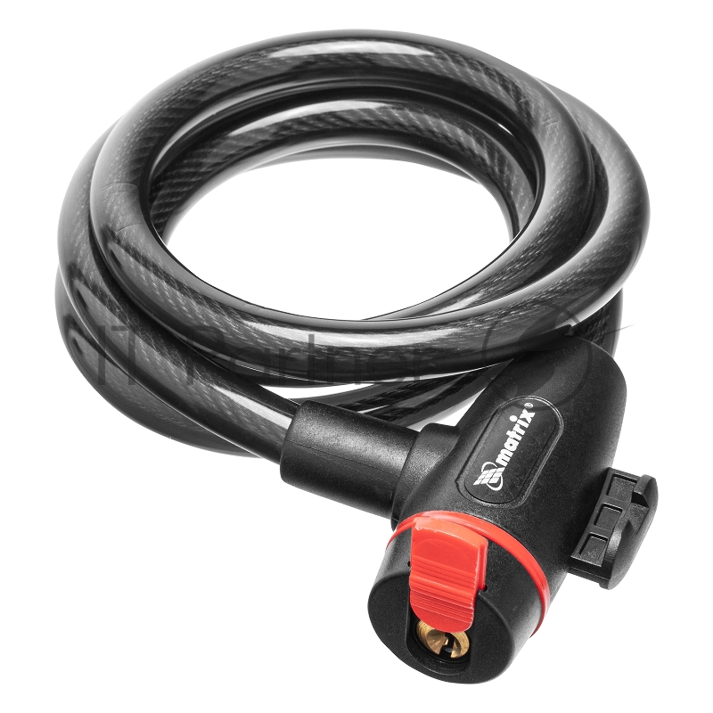 Замок тросовый MATRIX универсальный с держателем, 12 * 1200 мм//MATRIX 91817