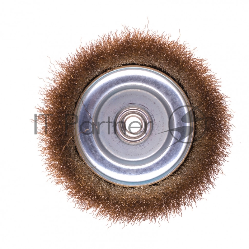 Щетка MATRIX для УШМ, 150 мм, М14, чашка, латунированная витая проволока// 74607