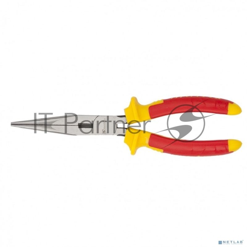 Длинногубцы прямые MATRIX Insulated, 200мм, двухкомпонентные рукоятки// PROFESSIONAL 17103