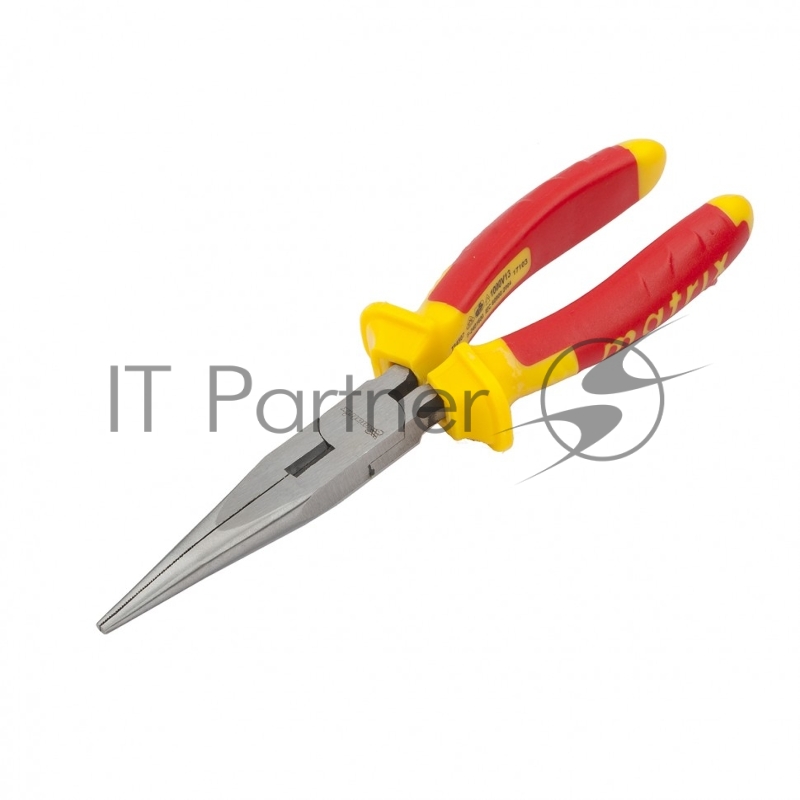 Длинногубцы прямые MATRIX Insulated, 200мм, двухкомпонентные рукоятки// PROFESSIONAL 17103