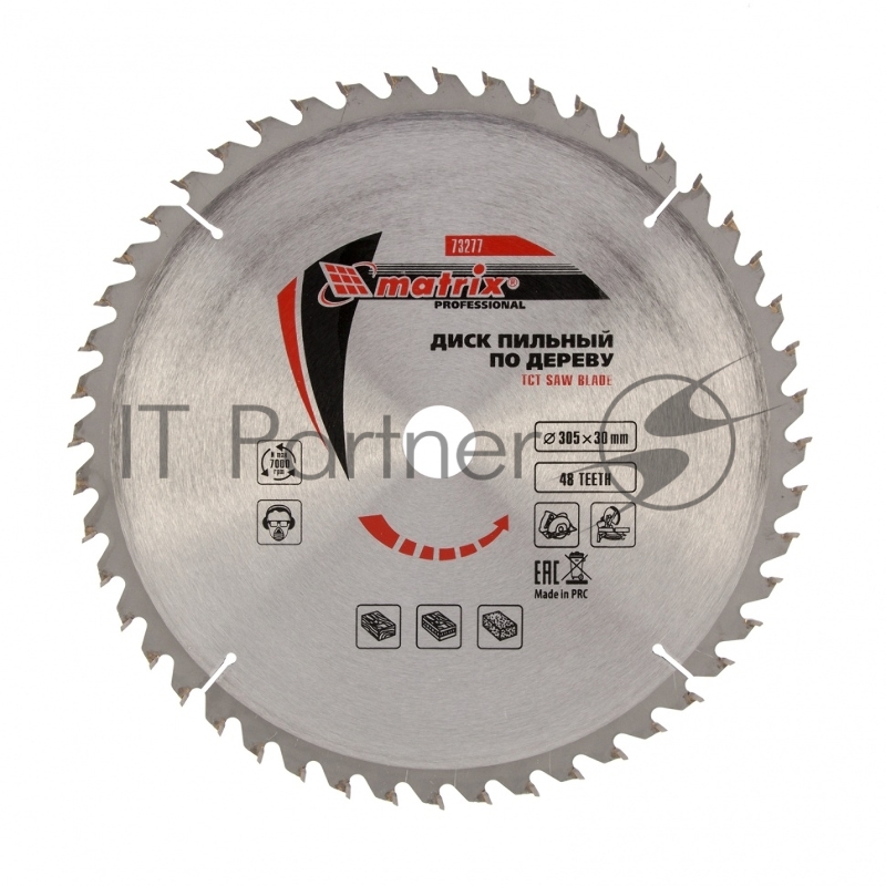 MATRIX Пильный диск по дереву, 305x30мм, 48 зубьев// Professional 73277