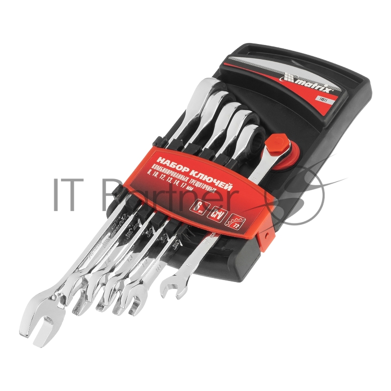 Набор ключей MATRIX комбинированных, трещеточных 6 шт 14511