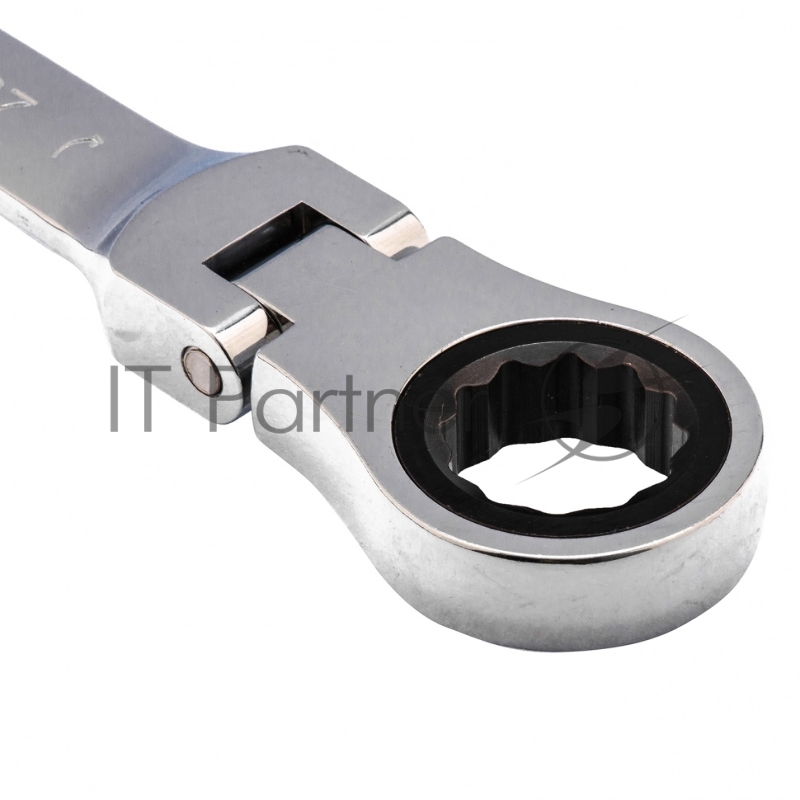 Ключ MATRIX комбинированный трещоточный, 27 мм, CrV, шарнирный, зерк.хром 14872