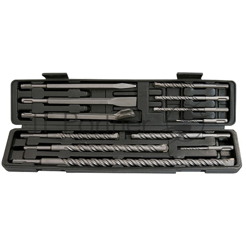 Набор буров MATRIX по бетону, 5-6x110, 8-10-12x160, 14-16x210, 18x300, 20x450 мм, зубила, SDS PLUS// 71097