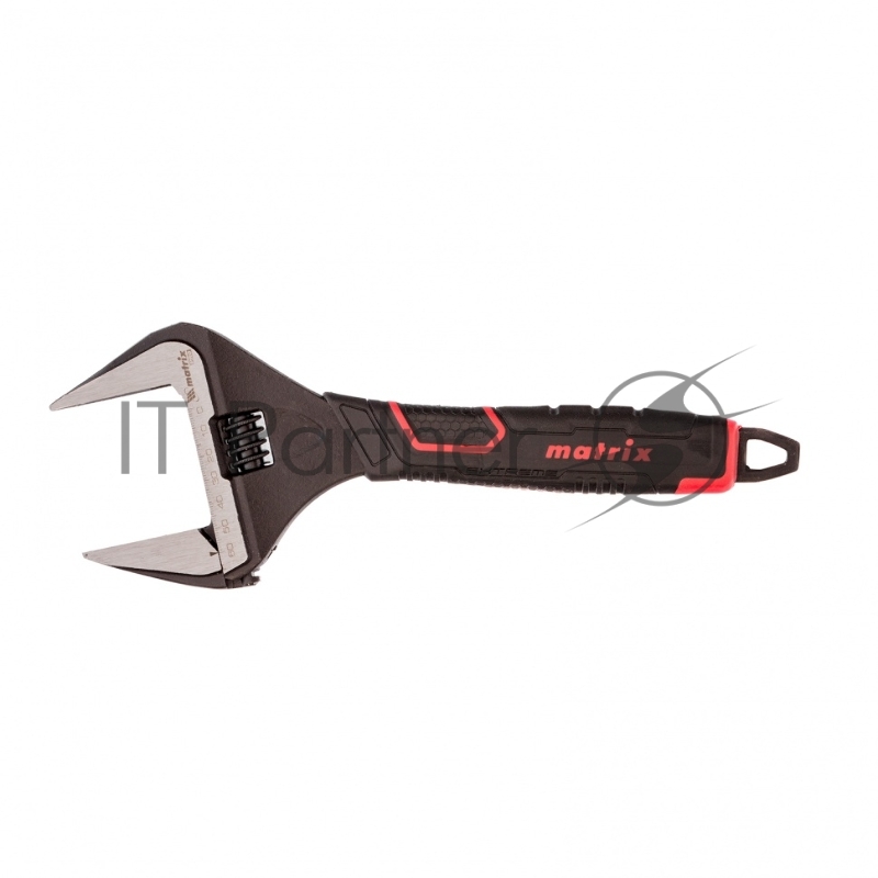 Ключ разводной MATRIX , тонкие губки, фосфатированный, 2-х комп рукоятка, 300 мм, PRO 15579