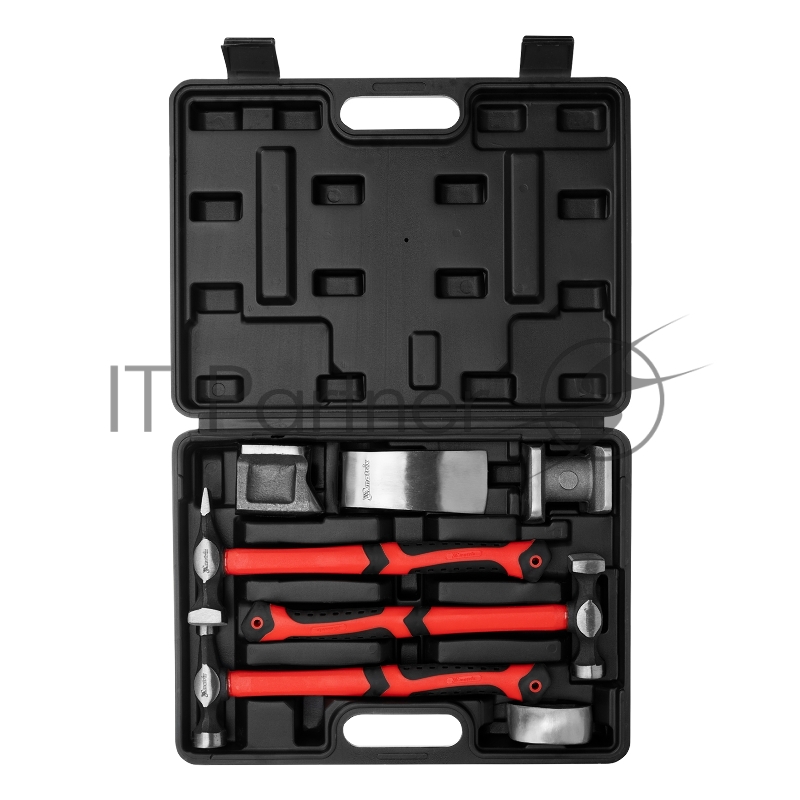 Набор рихтовочный MATRIX , 3 молотка с фибергласовыми ручками, 4 наковальни, в пласт. боксе// 10845