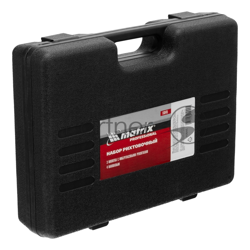 Набор рихтовочный MATRIX , 3 молотка с фибергласовыми ручками, 4 наковальни, в пласт. боксе// 10845