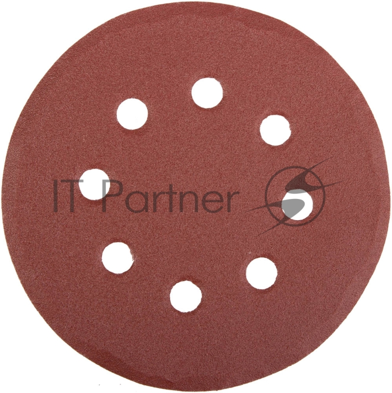Круг шлифовальный универсальный STAYER MASTER из абразивной бумаги на велкро основе, 8 отверстий, Р180, 125мм, 5шт