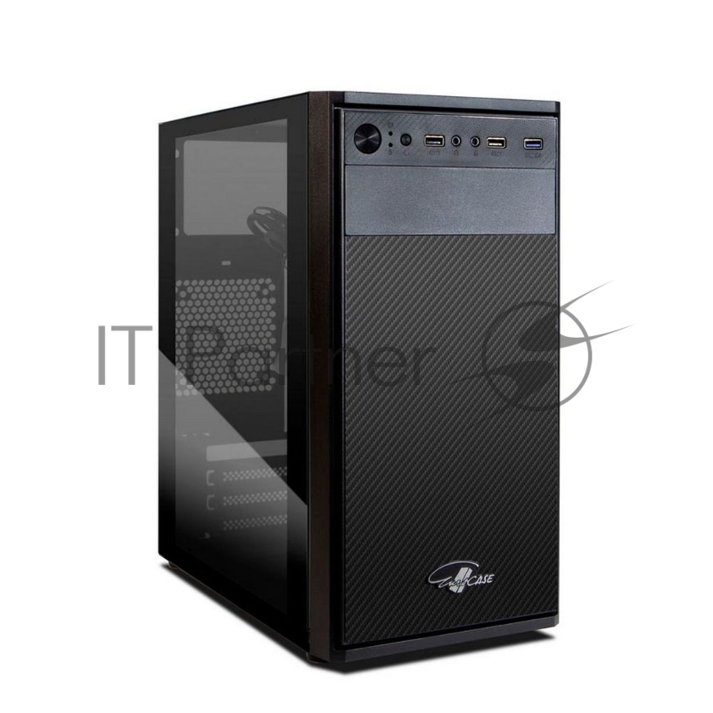 Корпус mATX Eurocase MA05 черный, без БП, закаленное стекло, USB3.0