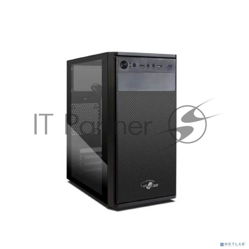 Корпус mATX Eurocase MA05 черный, без БП, закаленное стекло, USB3.0