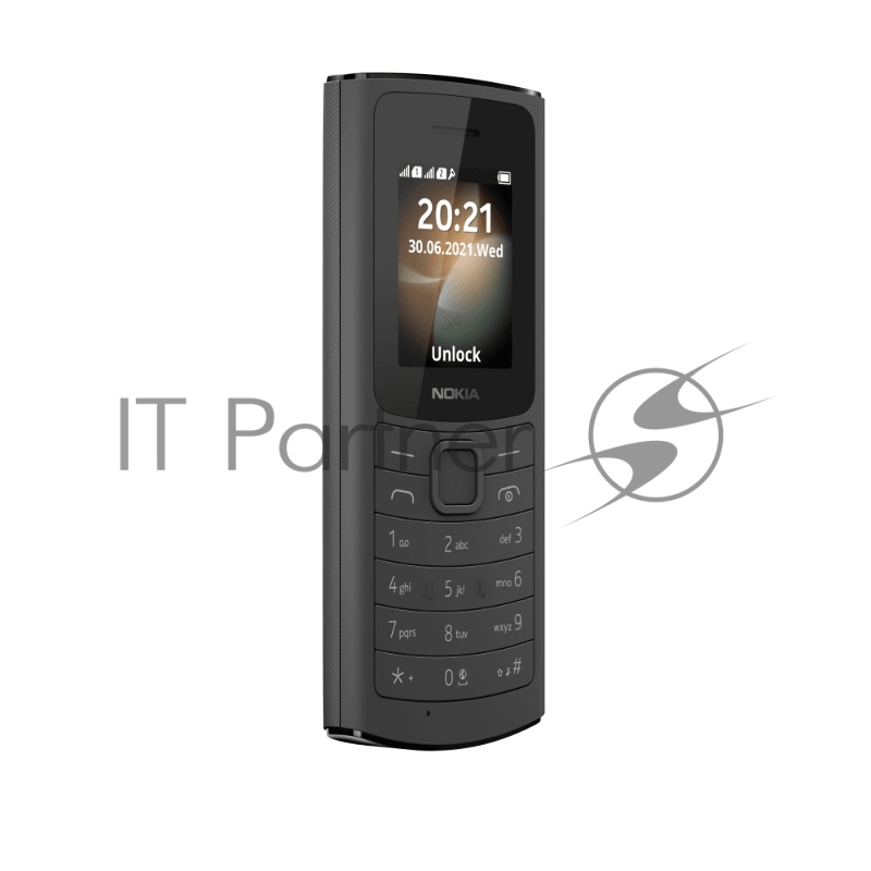 Телефон сотовый Nokia 110 DS TA-1386 4G BLACK, 1.8, 1 Core, 128MB + 48MB (ROM/RAM), 2 Sim, LTE + GSM/GPRS/WCDMA, Micro-USB, 1020mAh, 104,7g, 121x50x14,5