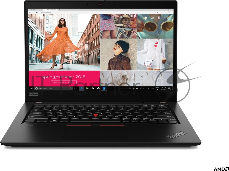 Ноутбук ThinkPad X13 AMD G1 T 13,3 FHD (1920x1080) IPS AG 300N, Ryzen 5 Pro 4650U 2.1G, 16GB DDR4, 256GB SSD M.2,Radeon Graphics,NoWWAN,WiFi 6,BT,FPR+SCR,IR Cam,6cell 48Wh,65W USB-C,Win 10 Pro, 3Y CI, 1.29kg