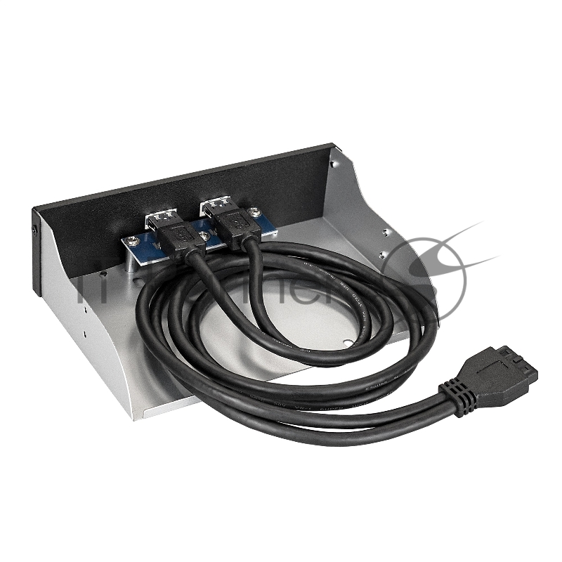 Планка USB на переднюю панель ExeGate EX289289RUS U5H-615, 5,25, 2*USB3.0, черная, металл, подсоед. к MB