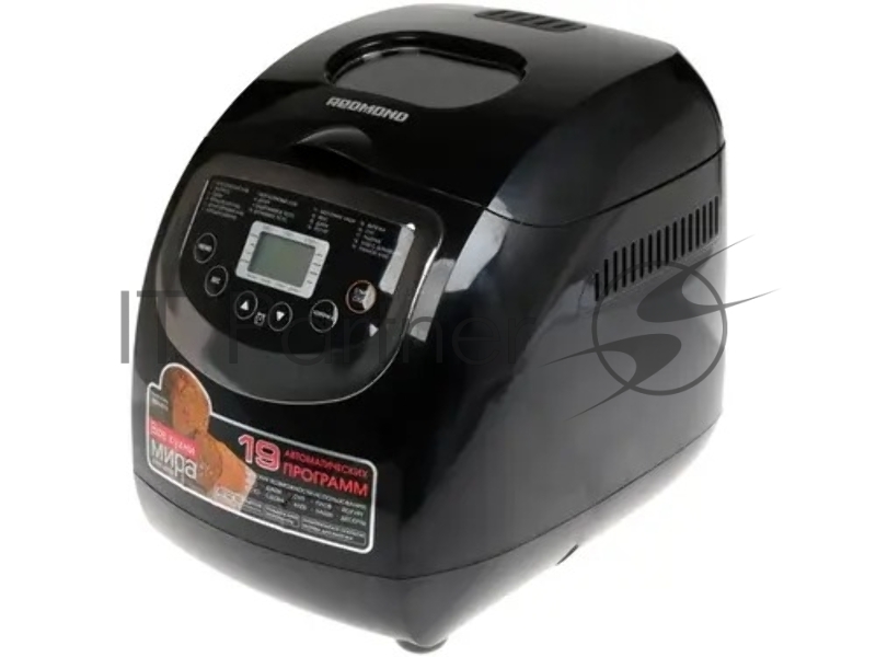 Хлебопечка REDMOND RBM-1913 Мощность 600 Вт. Напряжение 220-240 В, 50 Гц. Защита от поражения электротоком класс I. Объем формы для выпечки 3л. Вес выпечки 500/750/1000 г. Тип управления электронный. Материал корпуса. металл и пластик. Покрытие фор