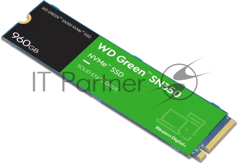 Твердотельный накопитель SSD WD Green SN350 NVMe WDS960G2G0C 960ГБ M2.2280 (TLC)