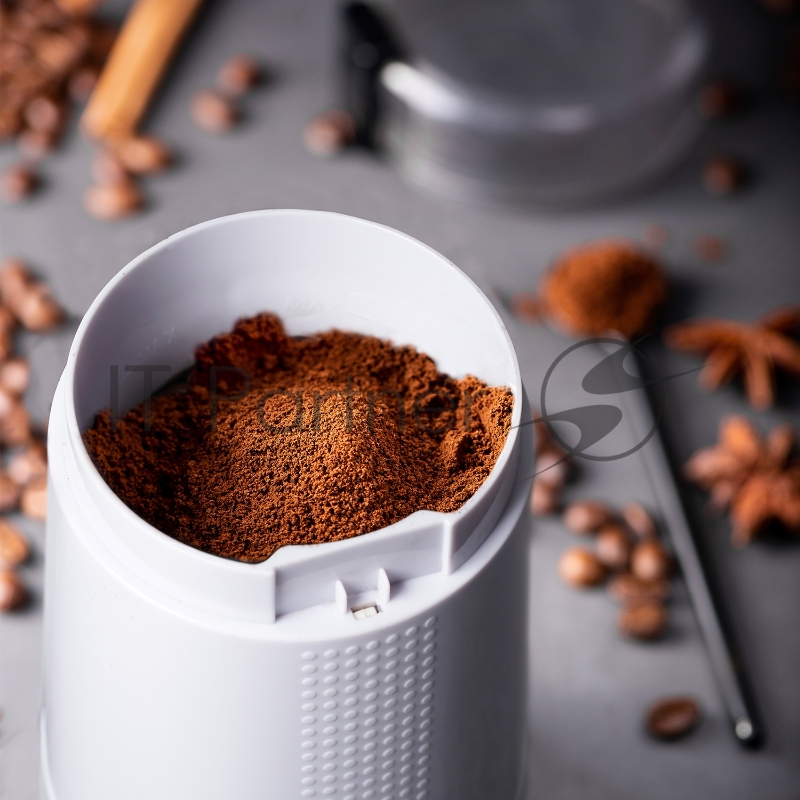 Кофемолка электрическая Galaxy LINE GL0909, серебро, мощность 200 Вт, вместимость контейнера 45 г